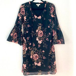 Style & Co Floral Mid-length Bell Sleeve Dress